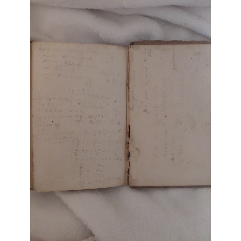 Joseph Ray's Algebra Part First 1848 HC Antique Math Book - Picture 6 of 9